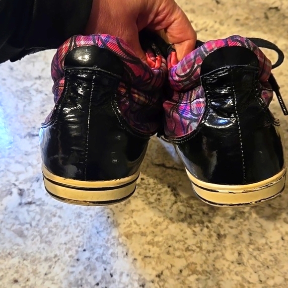 Coach Finch High Top Pink Plaid Sneaker - Picture 10 of 12